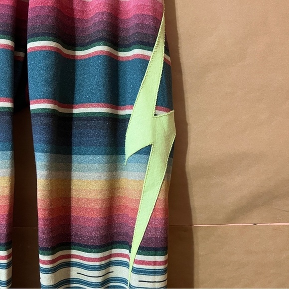 Aviator Nation Serape Tulum Bolt Stitch Sweatpants Pull-On Pants Stripe Size XS - Picture 5 of 14